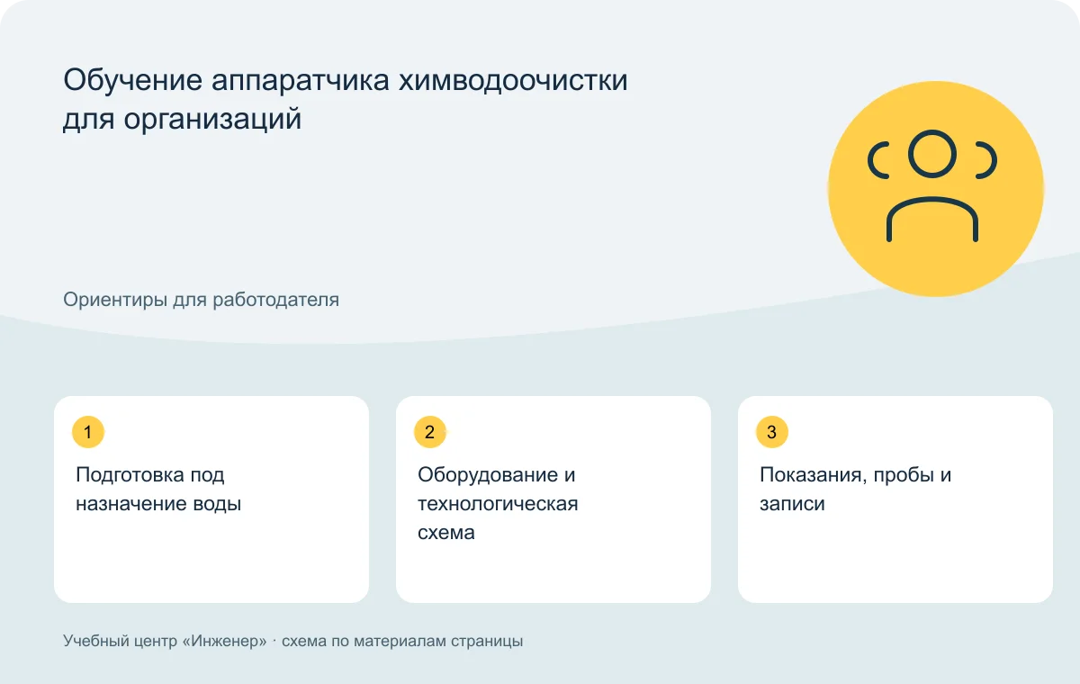 Обучение аппаратчика химводоочистки для организаций — схема основных тем